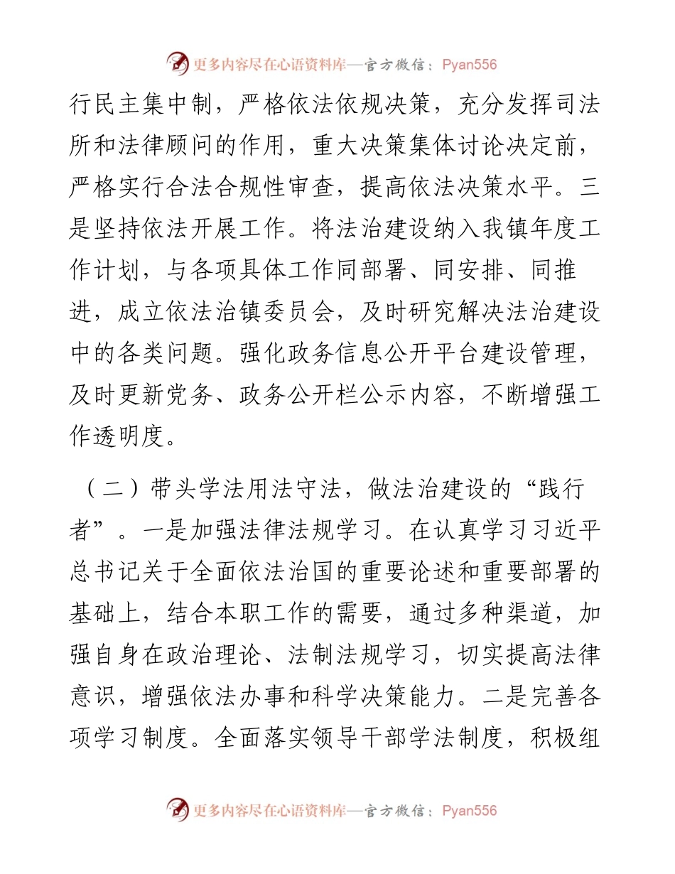 乡镇党委书记个人述法报告.docx_第2页
