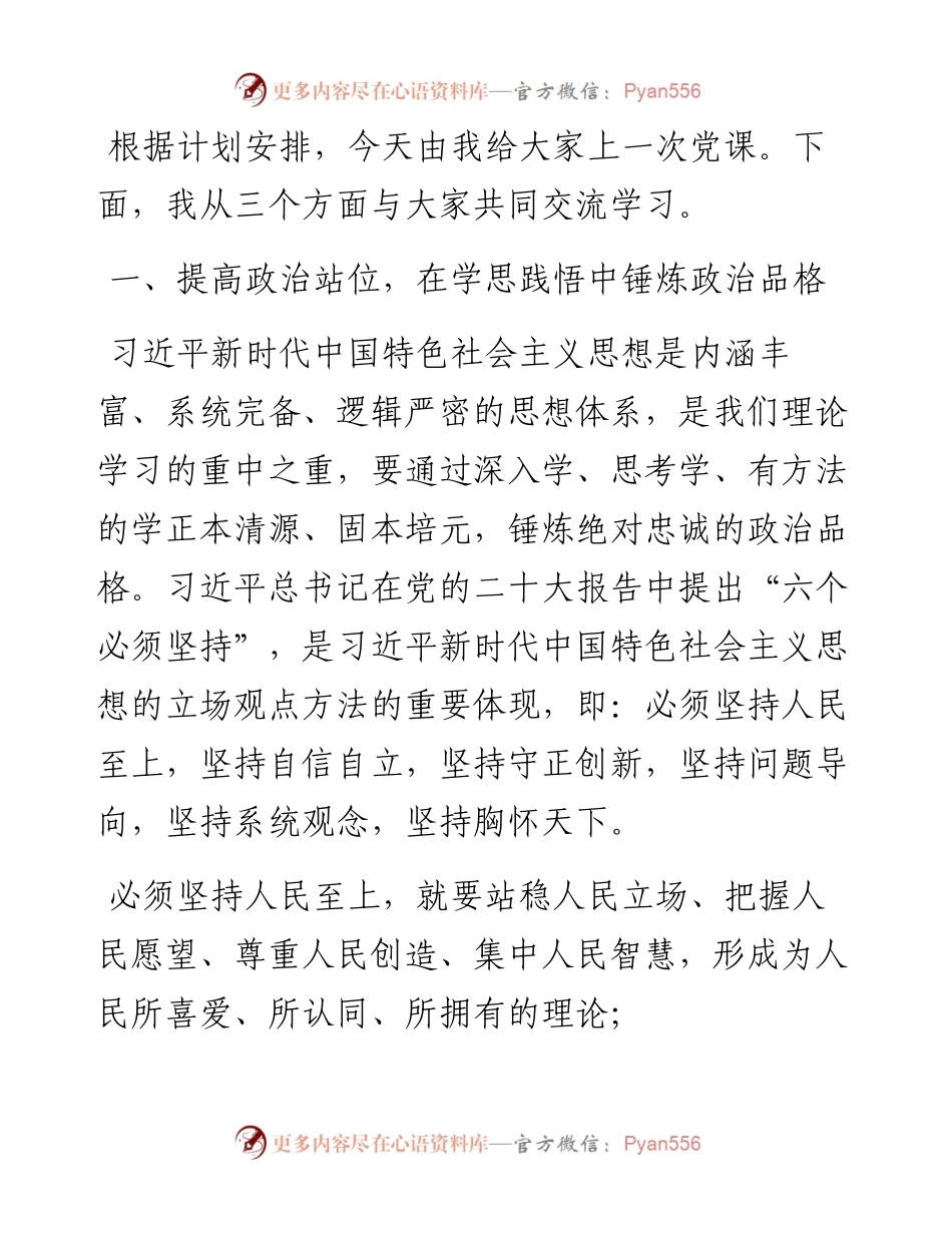 党课：举伟大旗帜 坚定理想信念 以“四大理念”打造“人民满意”的政务服务品牌.docx_第1页