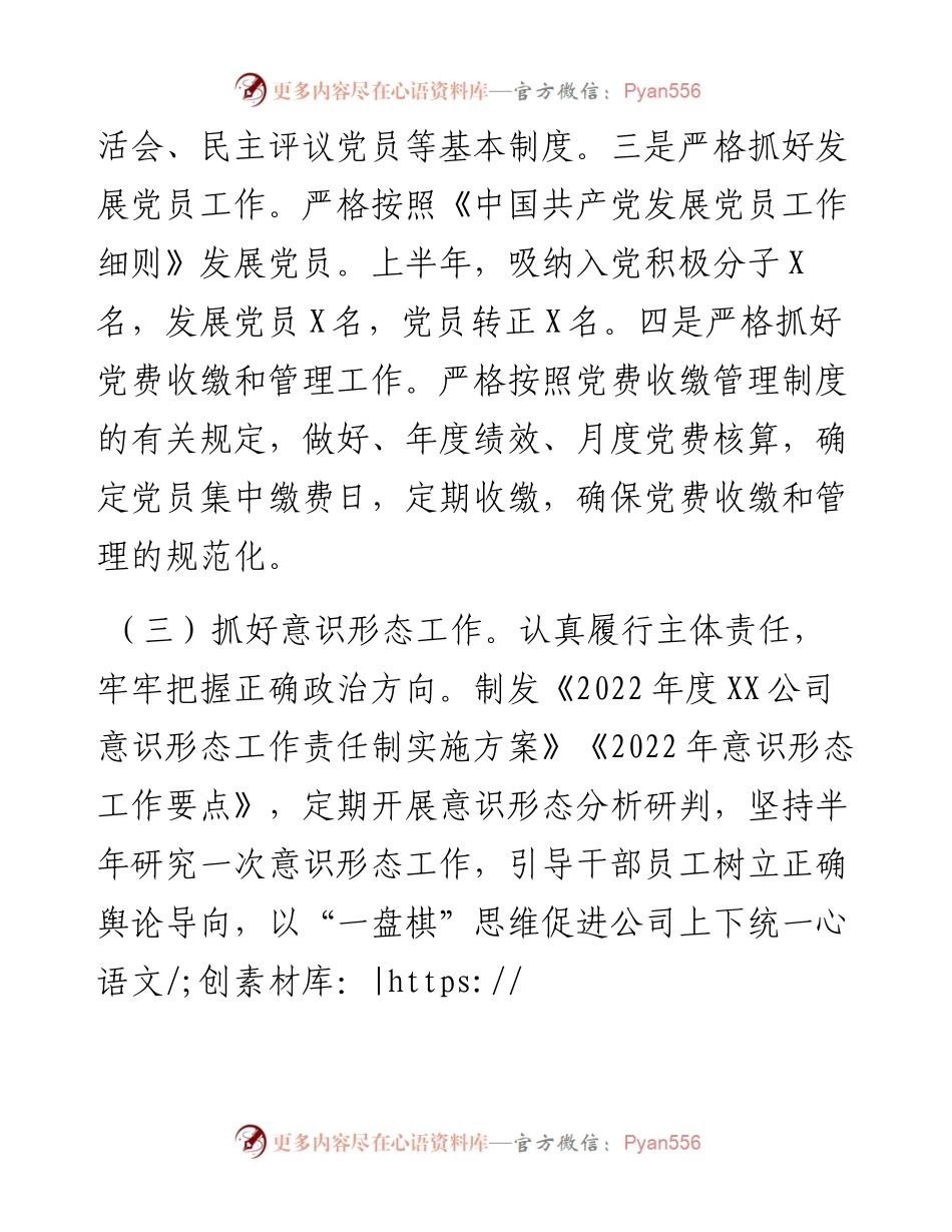 党支部上半年党建工作回顾及下半年工作思路.docx_第2页