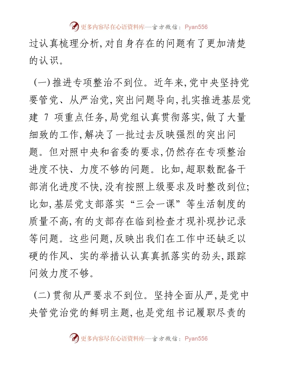 党组书记巡视整改专题民主生活会对照检查.docx_第2页