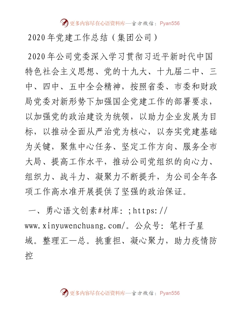 党建工作总结（集团公司）.docx_第1页