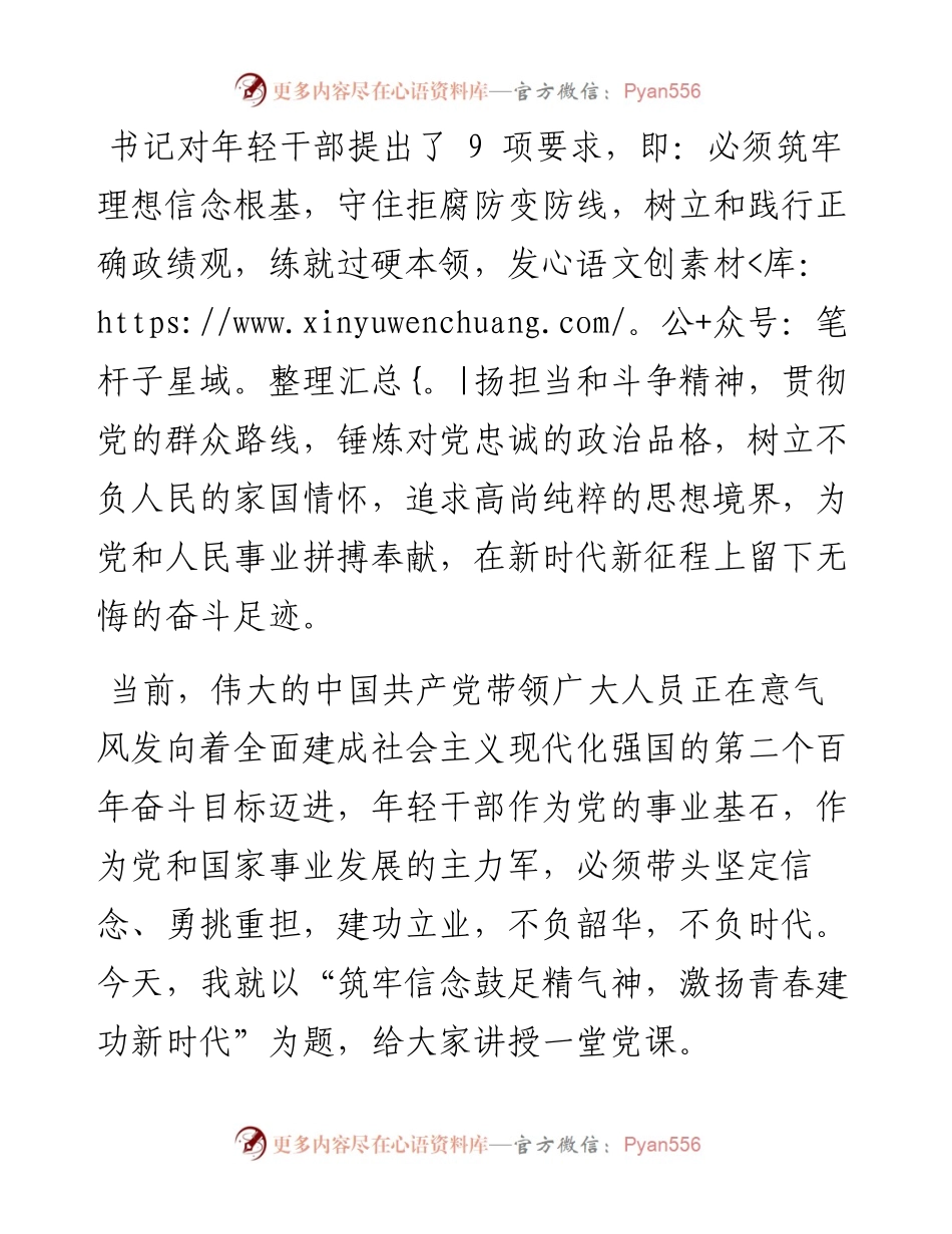 七一党课：筑牢信念鼓足精气神，激扬青春建功新时代.docx_第2页