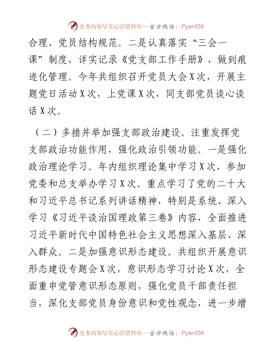 党支部书记2023年抓基层党建工作述职报告.docx_第2页