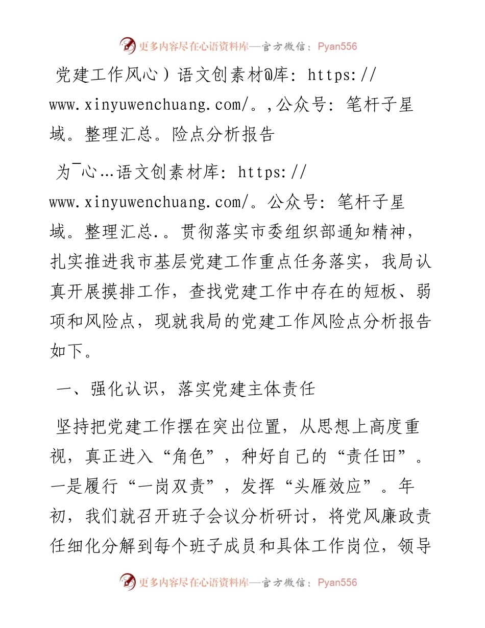 党建工作风险点分析报告.docx_第1页
