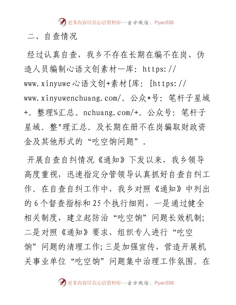 乡防治“吃空饷”问题长效机制建立情况自查报告.docx_第2页