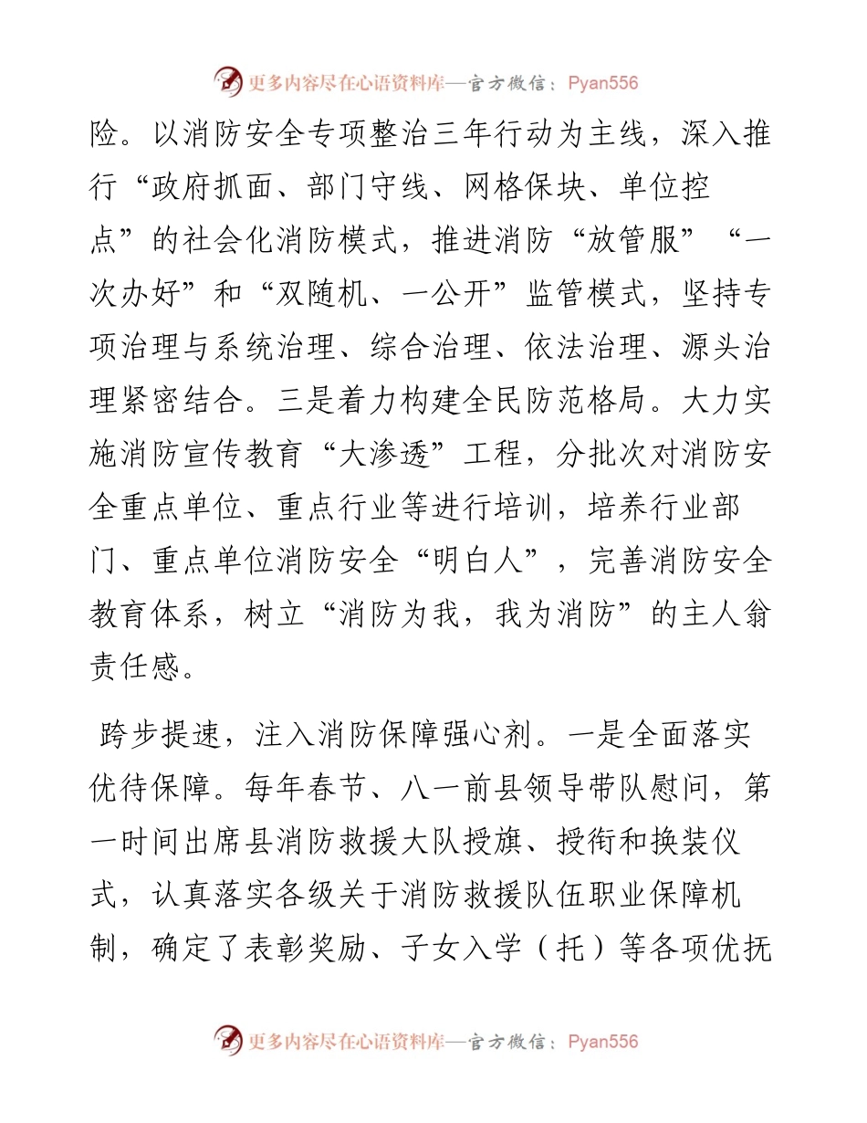 主题发言：强化使命担当谱写X消防事业新篇章（副县长）.docx_第2页
