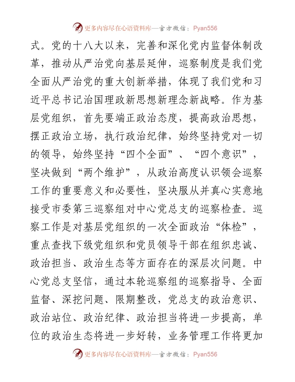 书记在巡察组巡察工作动员大会上的表态发言提纲.docx_第2页