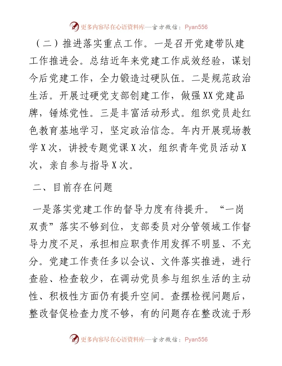 党支部书记抓基层党建工作述职报告.docx_第2页