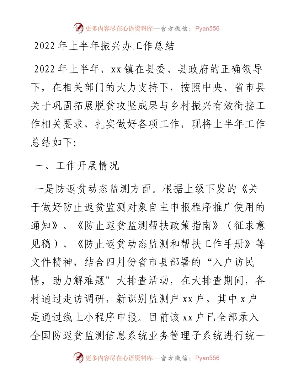 上半年振兴办工作总结.docx_第1页