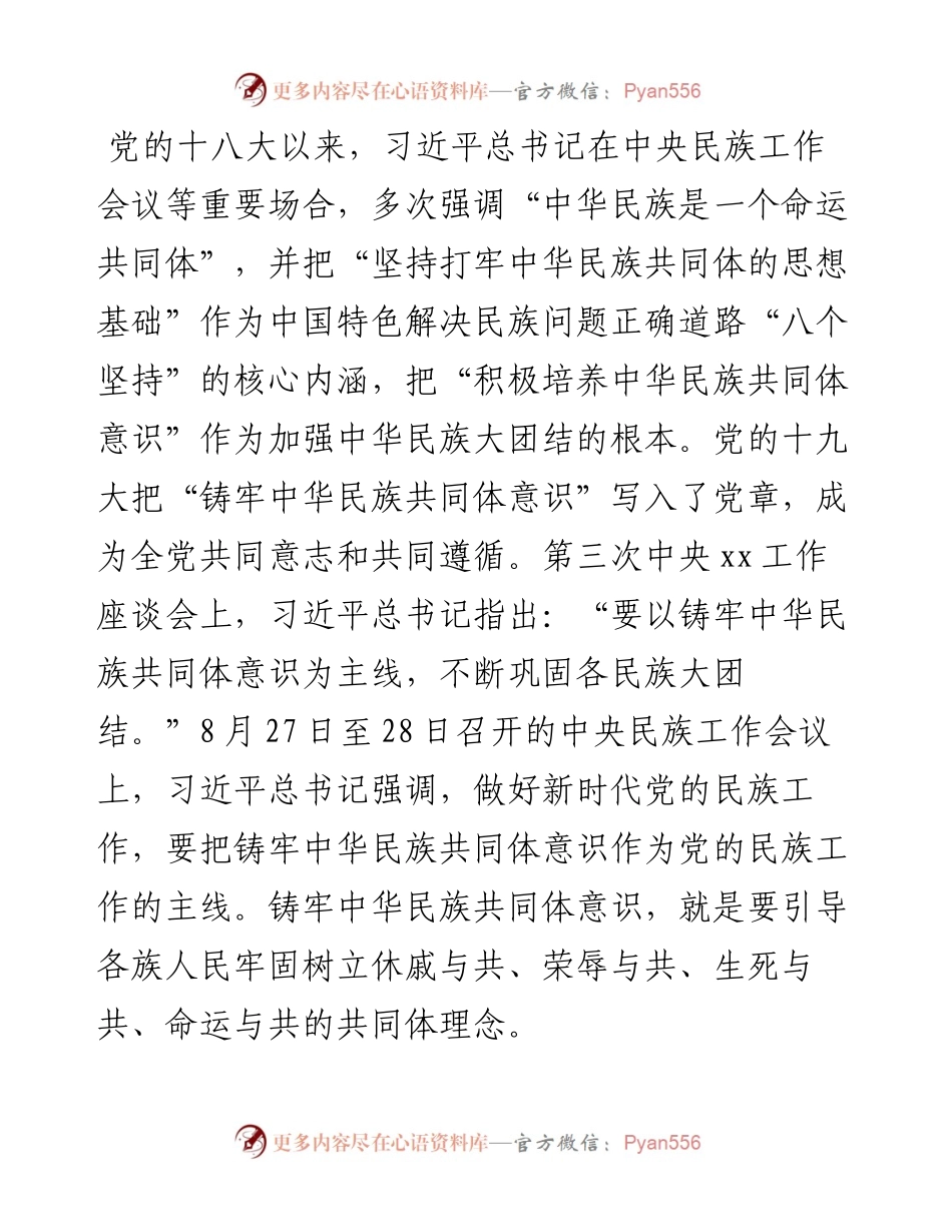 做好民族工作研讨发言：铸牢中华民族共同体意识为推进文化润疆贡献力量.docx_第1页