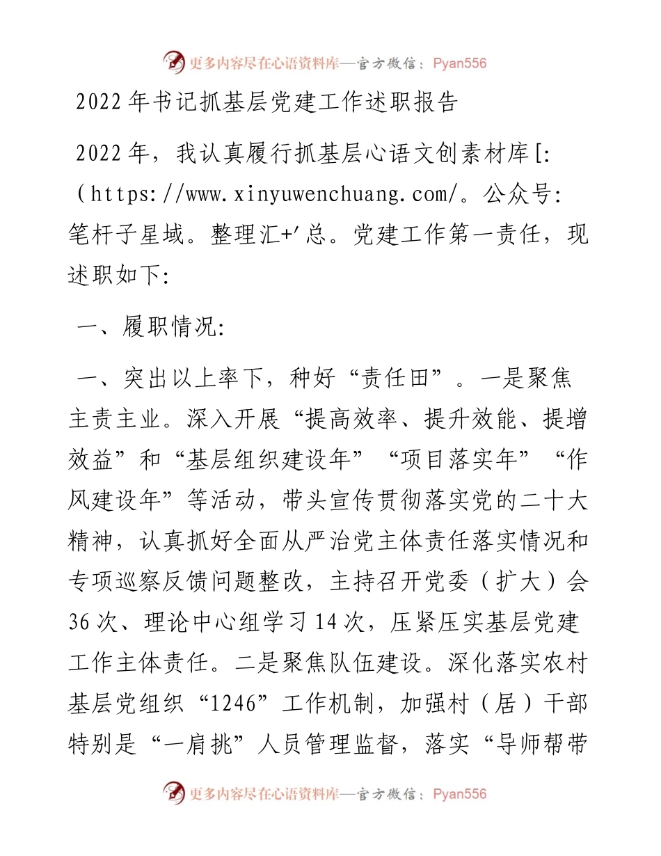 书记抓基层党建工作述职报告.docx_第1页