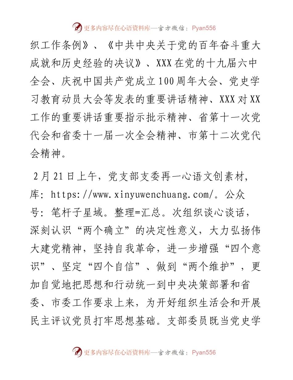 党支部组织生活会召开情况报告.docx_第2页