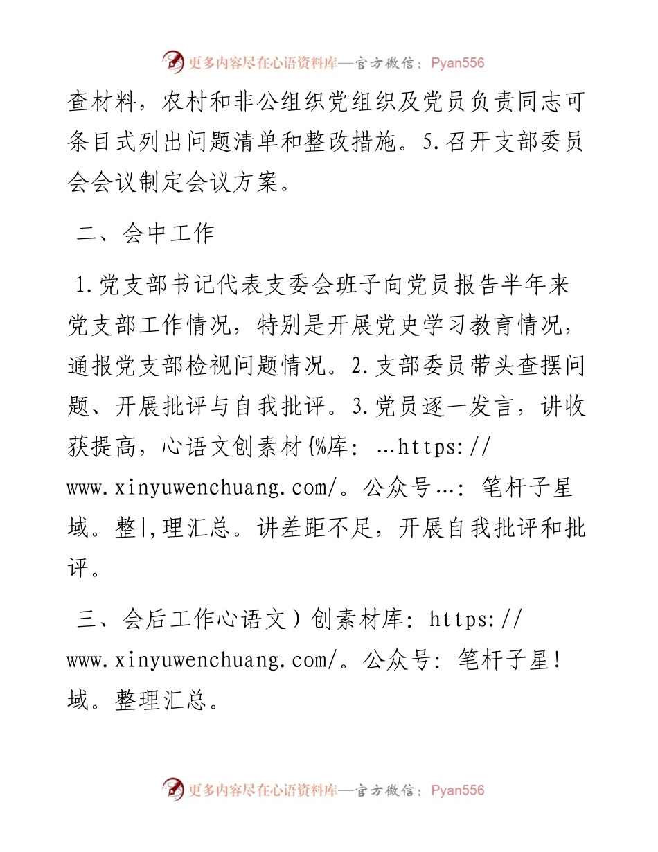 党史教育专题组织生活会工作流程.docx_第2页