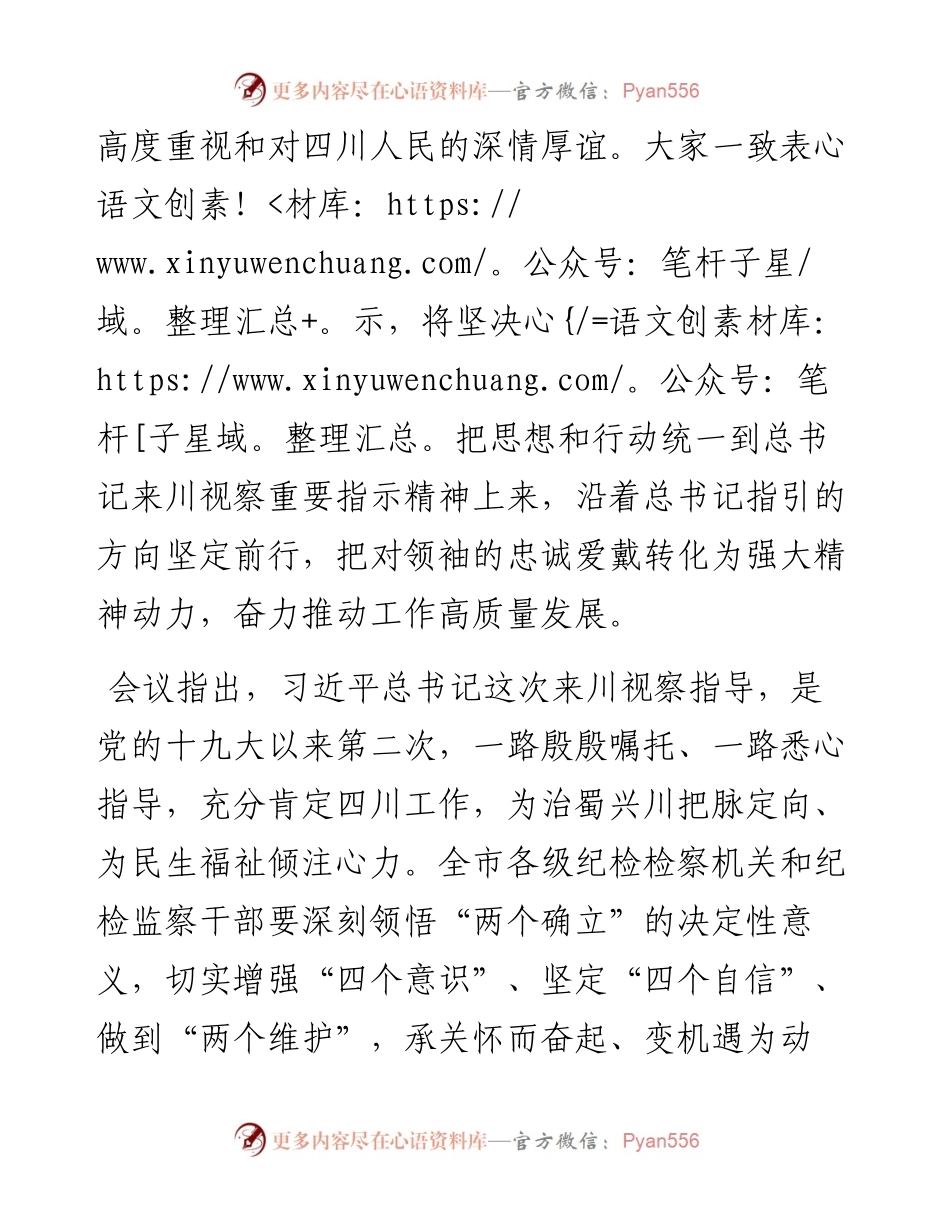 专题学习研讨习近平总书记来川视察重要指示精神 锚定目标 真抓实干 不折不扣抓好学习宣传贯彻落实.docx_第2页