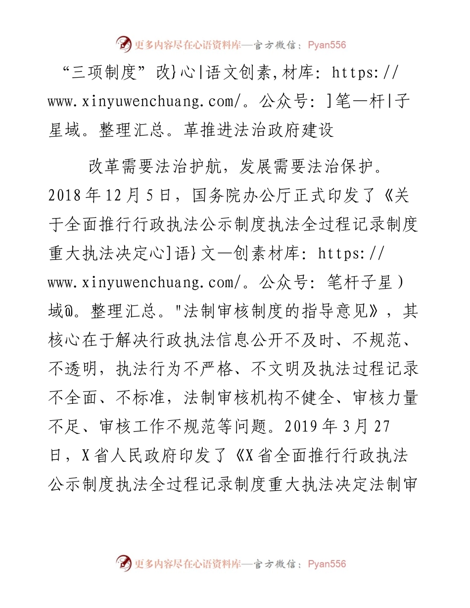 三项制度改革推进法治政府建设.docx_第1页