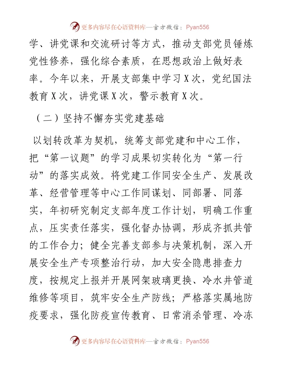 党支部书记抓基层党建述职报告.docx_第2页