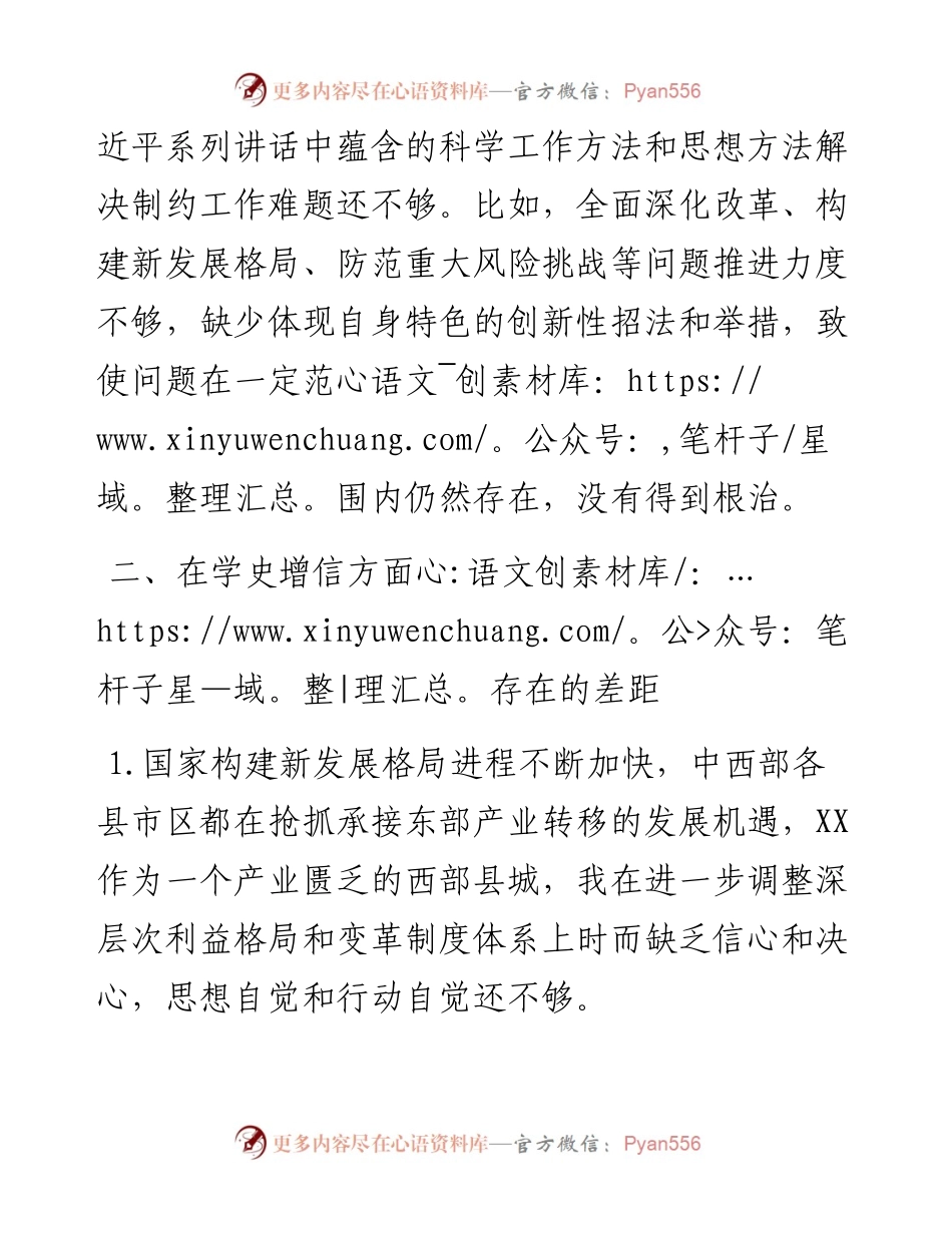 党史学习教育专题组织生活会问题清单.docx_第2页