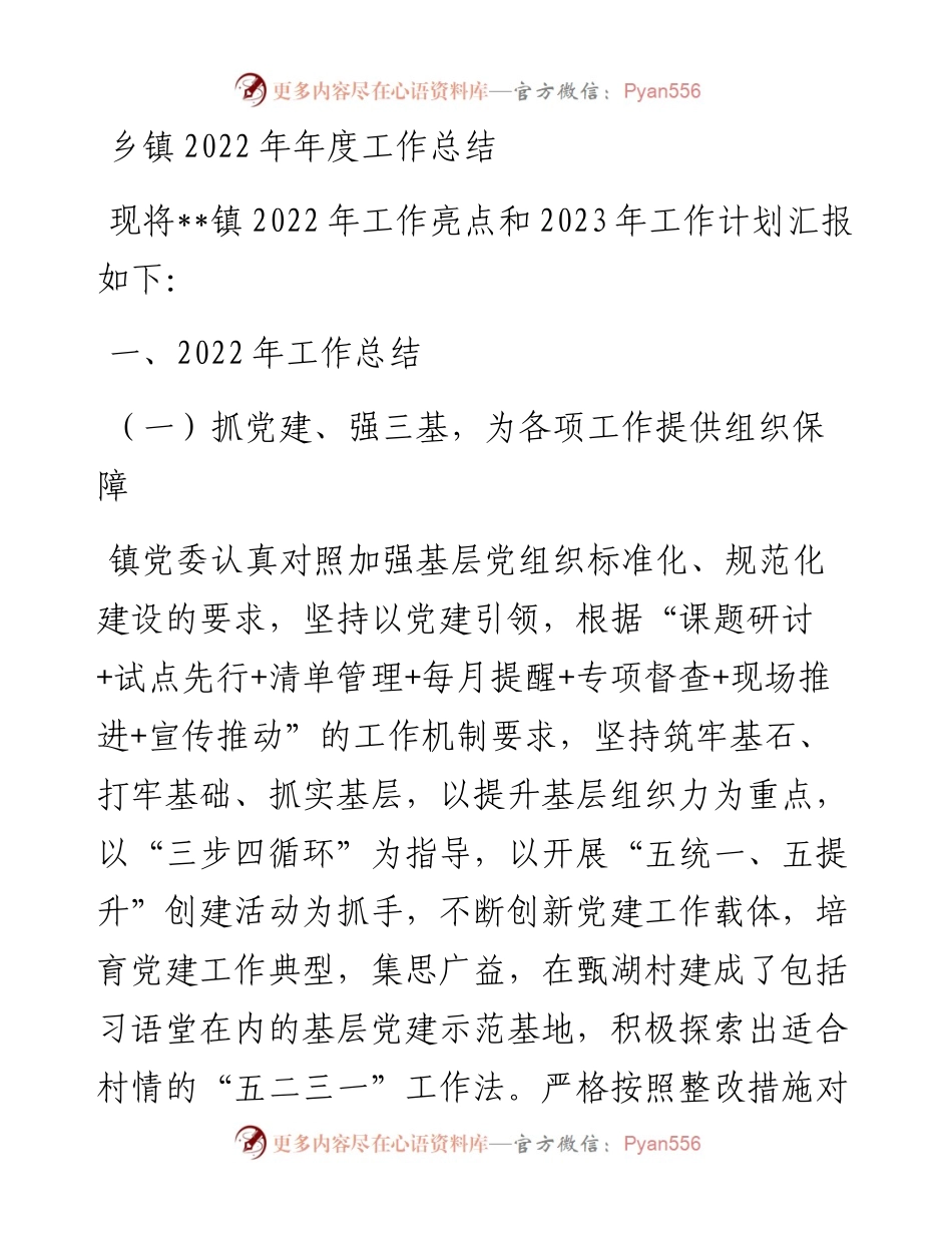 乡镇年度工作总结.docx_第1页