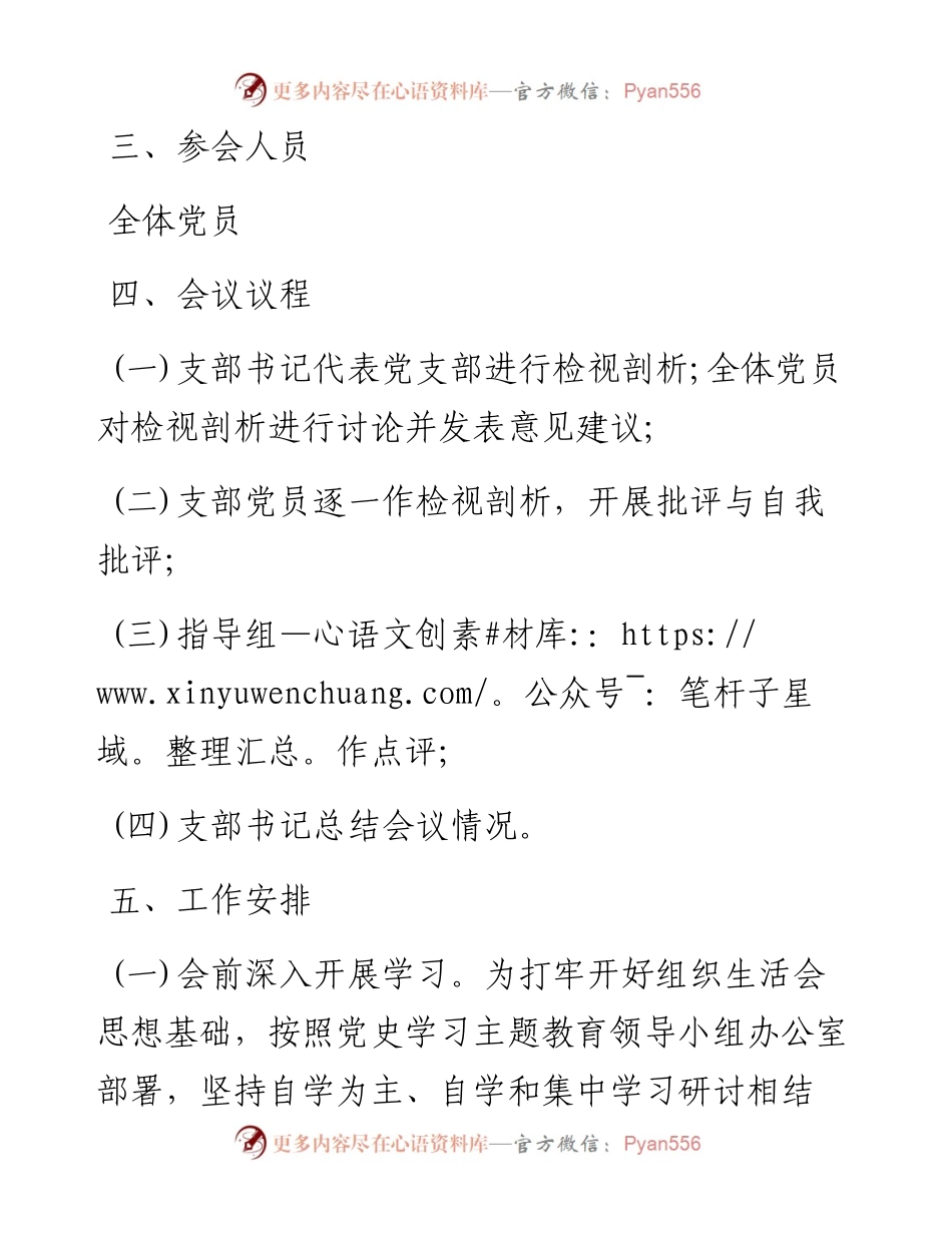 党史学习教育专题组织生活会方案.docx_第2页