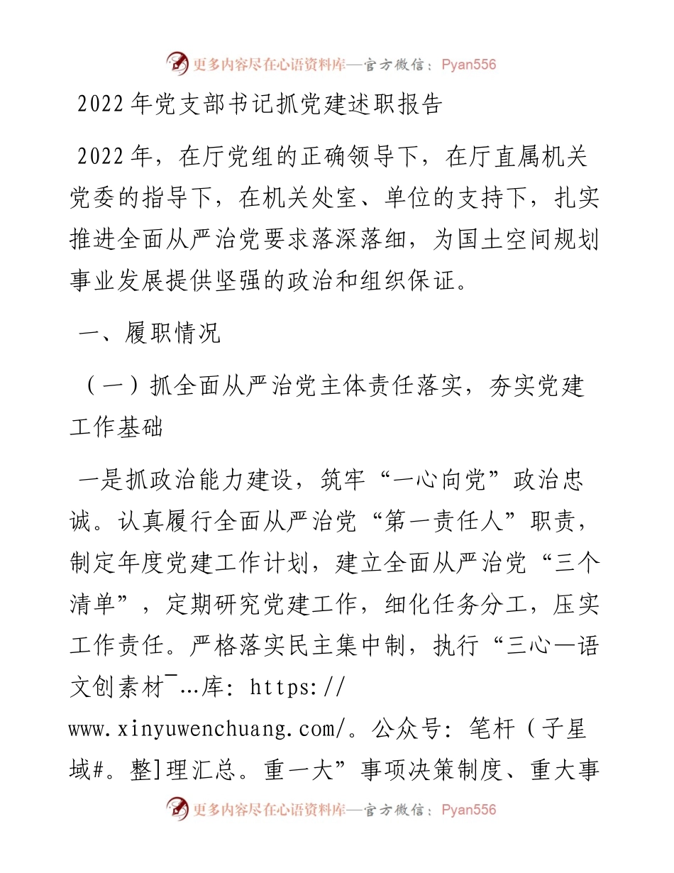 党支部书记抓党建述职报告.docx_第1页