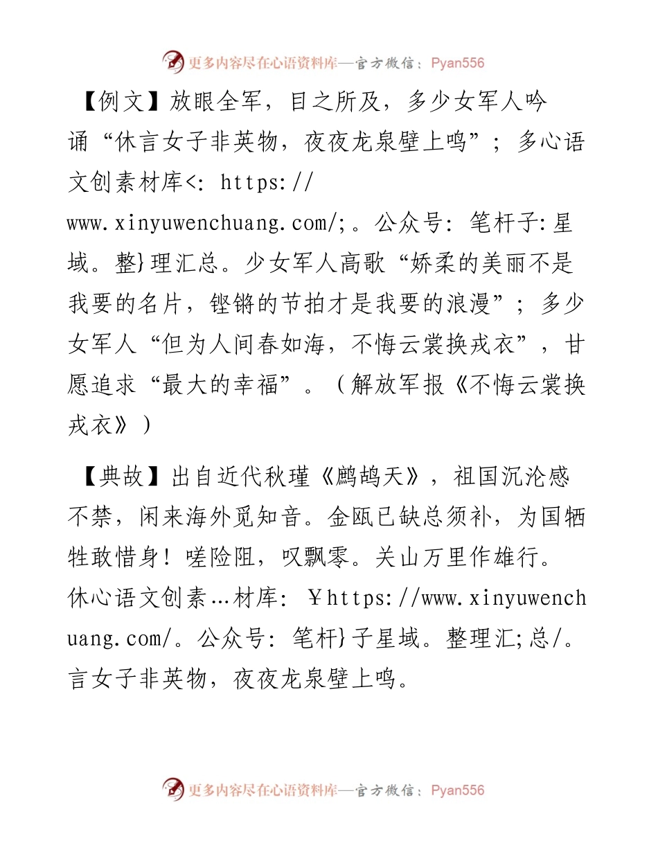 休言女子非英物，夜夜龙泉壁上鸣.docx_第1页