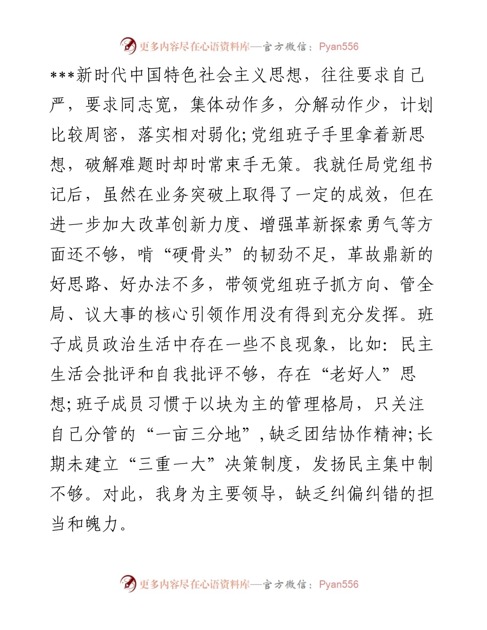 书记巡察整改专题民主生活会个人对照检查材料.docx_第2页