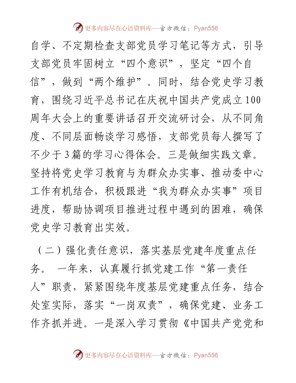 党支部书记抓党建工作述职.docx_第2页