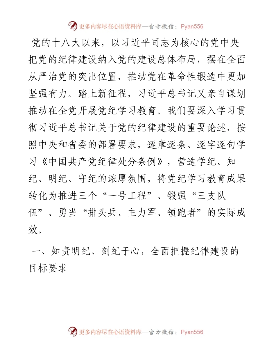 专题党课：以更高标准更严要求加强纪律建设，为奋力谱写中国式现代化实践新篇提供坚强纪律保障.docx_第1页