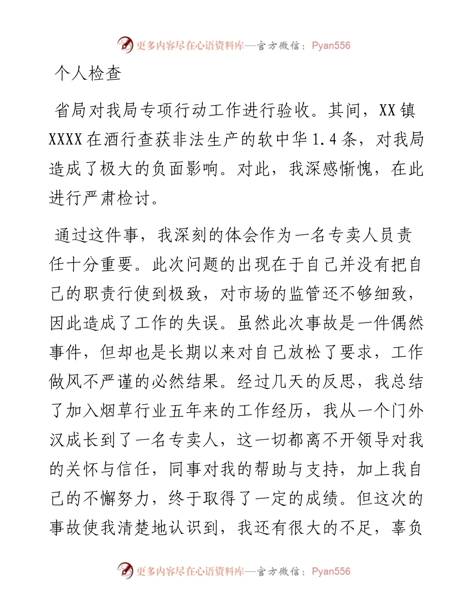 个人检查（九）.docx_第1页