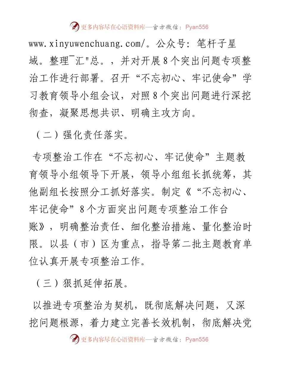 主题教育8个方面突出问题专项整治情况报告.docx_第2页