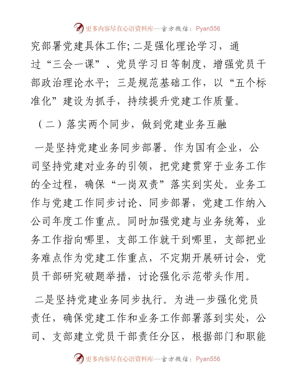 党建引领促发展 凝心聚力求实效——非公党支部党建汇报材料.docx_第2页