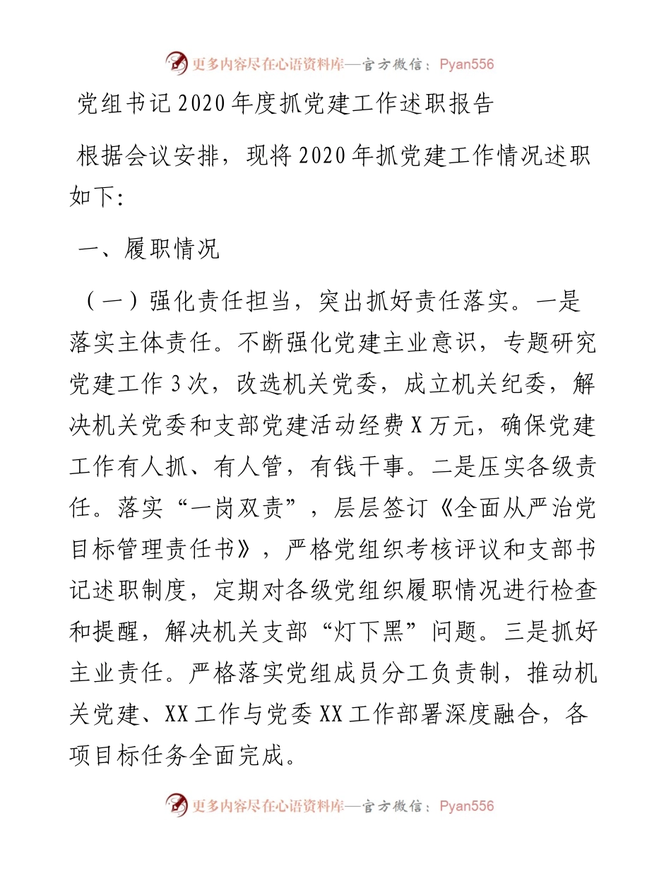 党组书记度抓党建工作述职报告.docx_第1页
