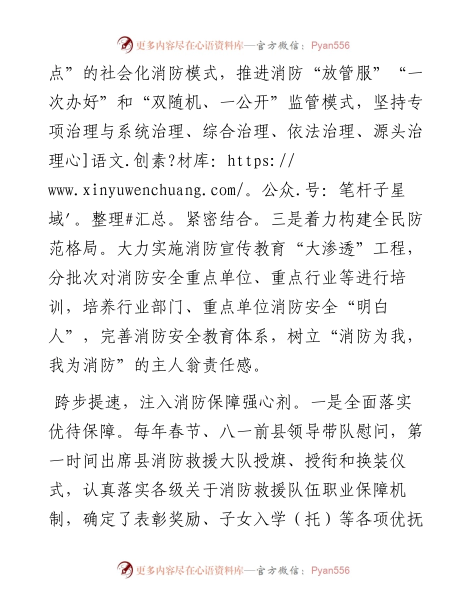 主题发言：强化使命担当 谱写X消防事业新篇章（副县长）.docx_第2页
