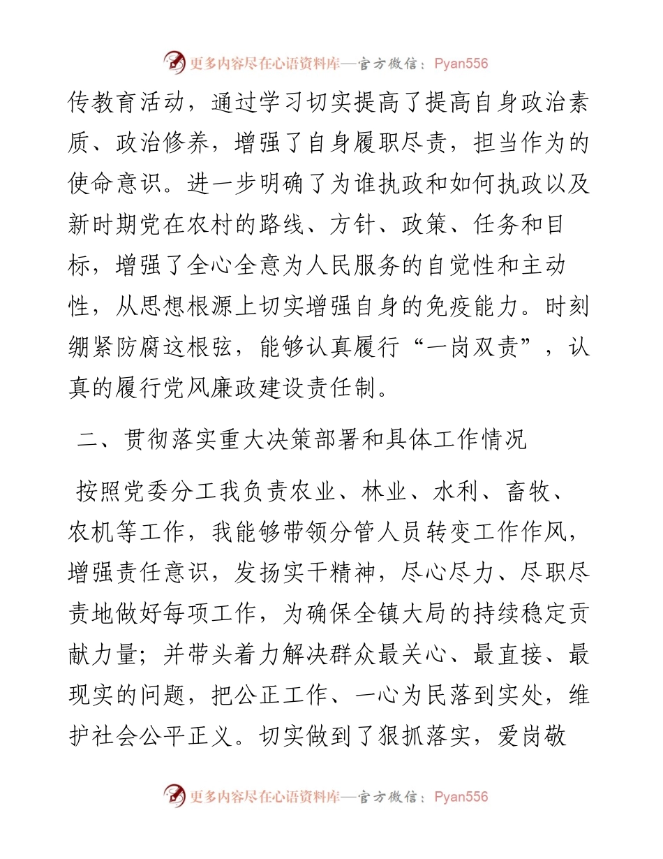 乡镇副镇长述责述廉报告.docx_第2页