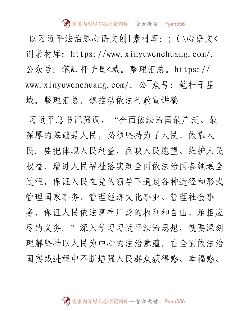 以习近平法治思想推动依法行政宣讲稿.docx_第1页
