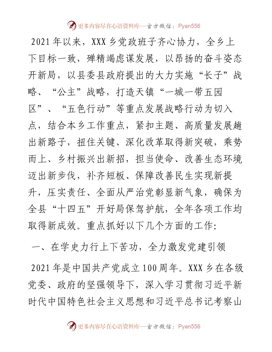 乡工作总结.docx_第1页