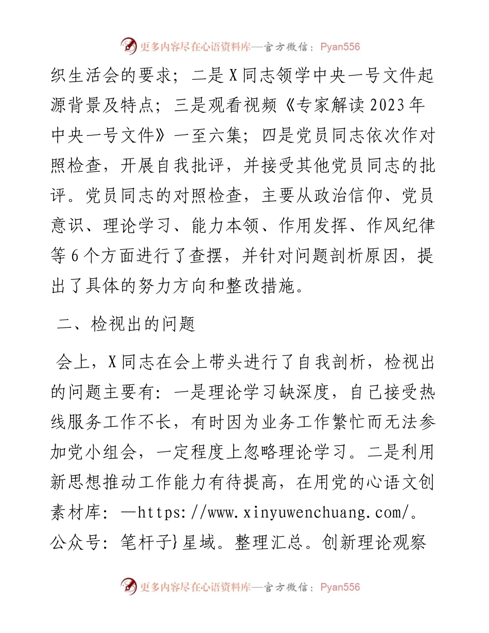 党支部组织生活会情况汇报.docx_第2页