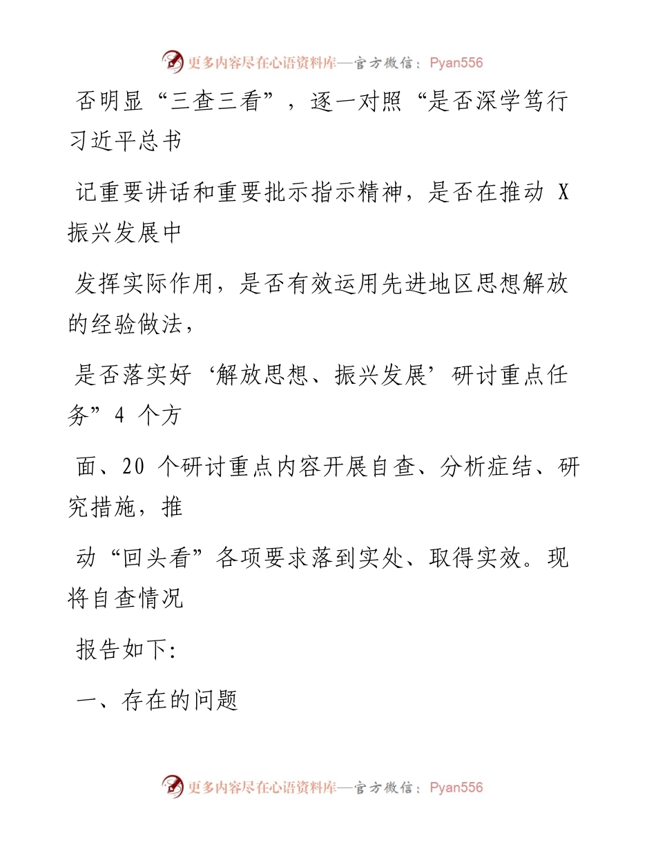 党组“解放思想、振兴发展”研讨“回头看”自查报告.docx_第2页