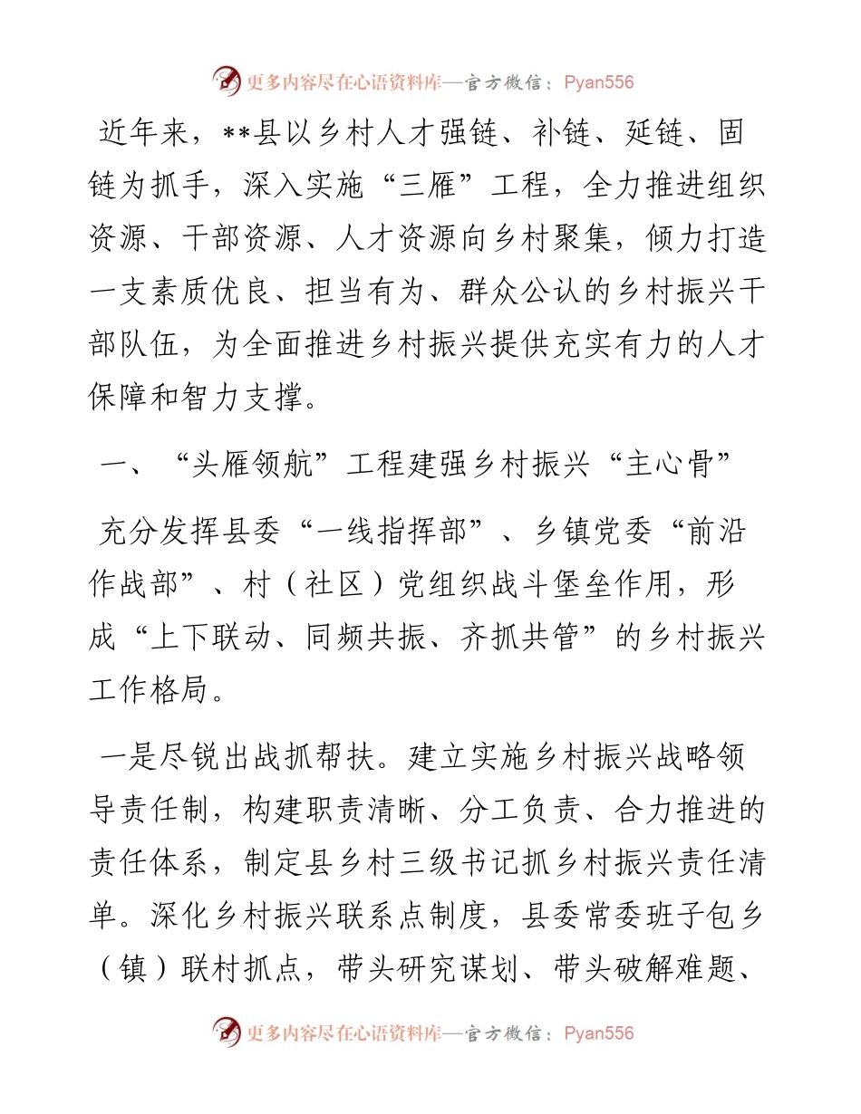人才振兴工作典型发言.docx_第1页