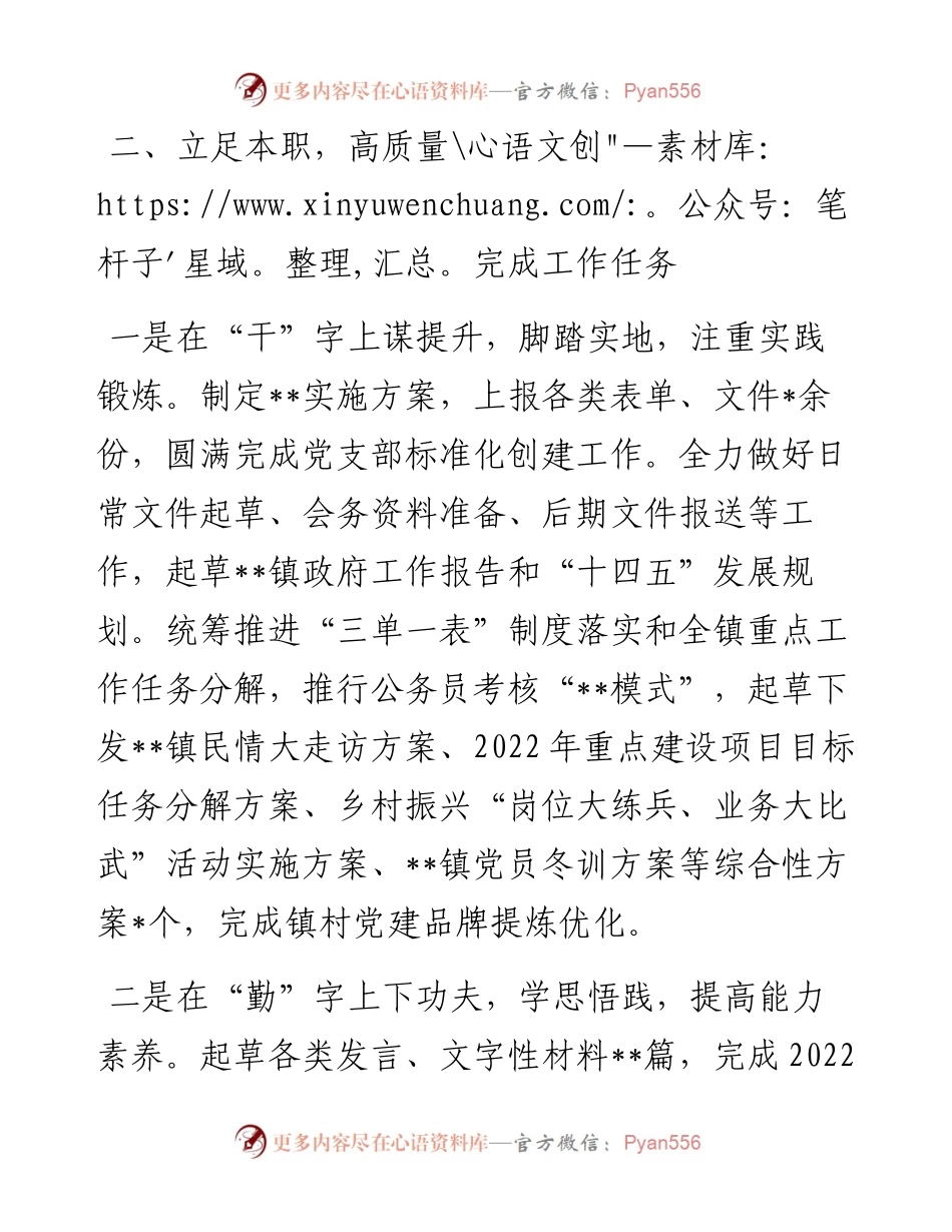 乡镇党务专干个人工作总结.docx_第2页