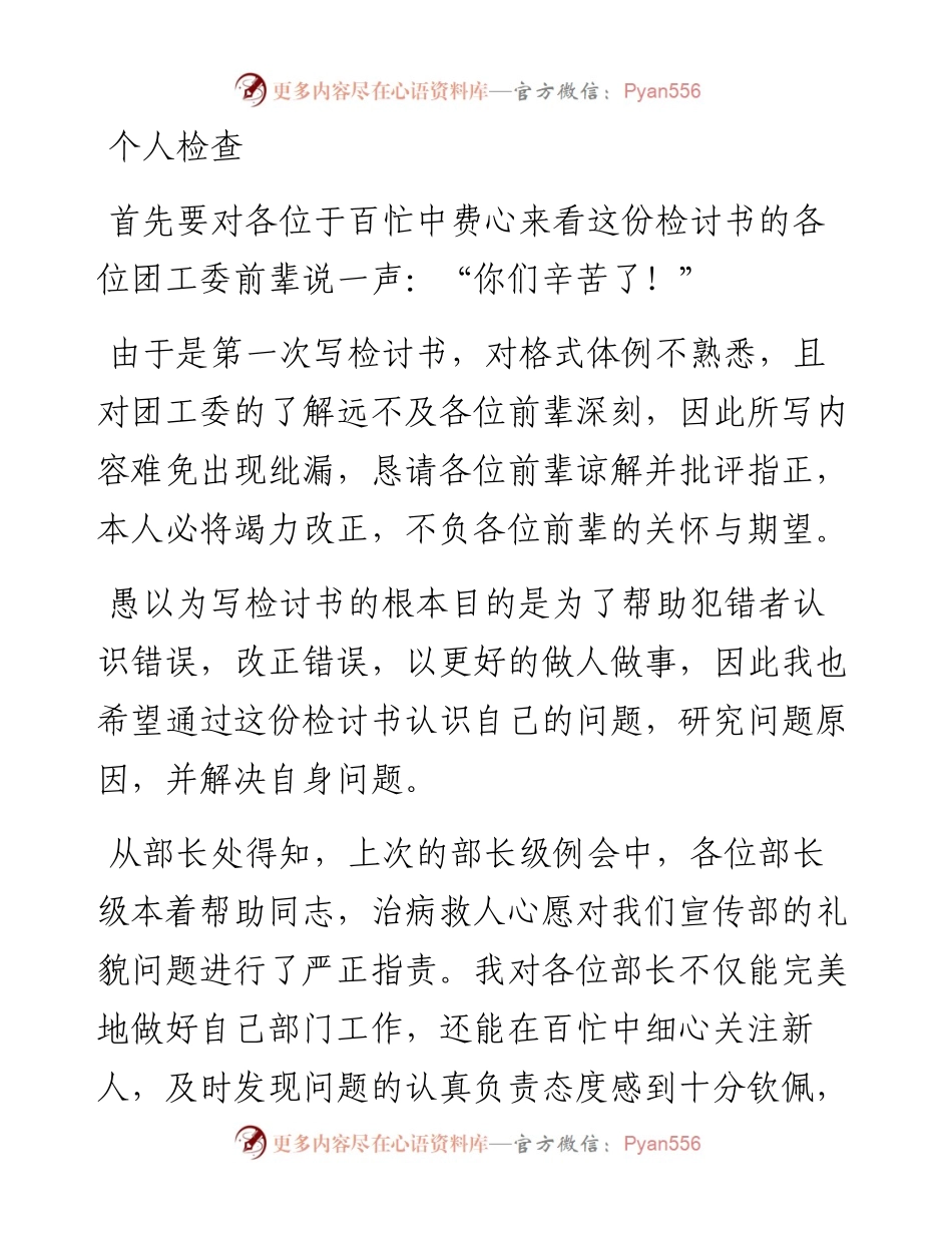 个人检查（十六）.docx_第1页
