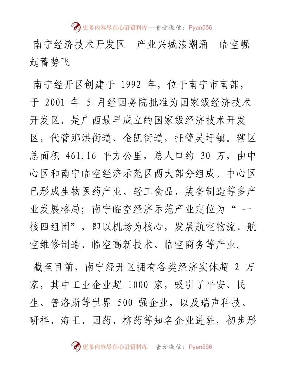 南宁经济技术开发区  产业兴城浪潮涌  临空崛起蓄势飞.docx_第1页