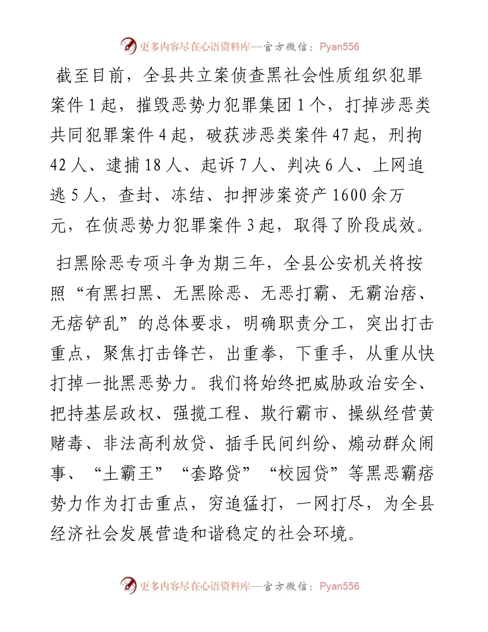 副县长、公安局长王峰发表扫黑除恶专项斗争电视讲话.docx_第2页