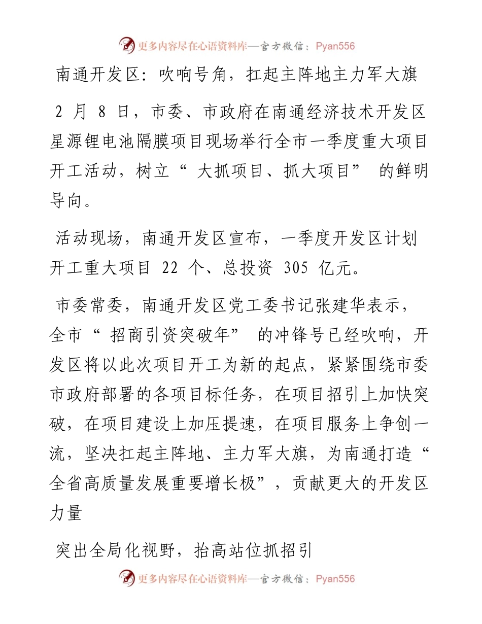 南通开发区：吹响号角，扛起主阵地主力军大旗.docx_第1页