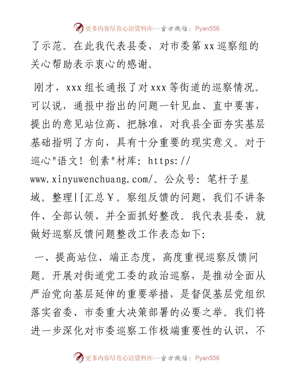 县委书记在市委巡察反馈会上的表态发言.docx_第2页