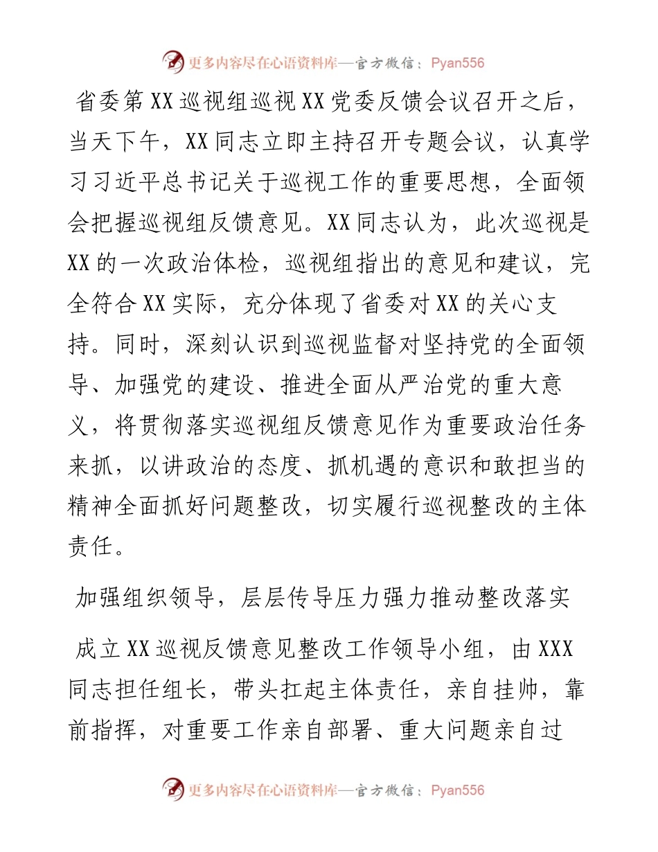 关于党委书记组织落实巡视整改“第一责任人”的情况报告(范文).docx_第2页