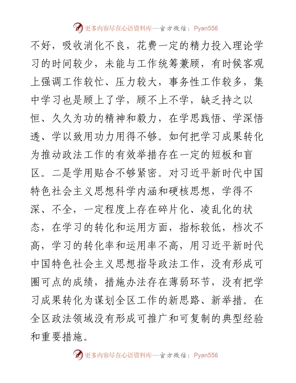 区委常委、政法委书记2023年度主题教育专题民主生活会个人发言提纲.docx_第2页