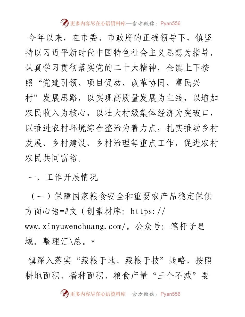 关于推进实施乡村振兴战略情况总结报告.docx_第1页