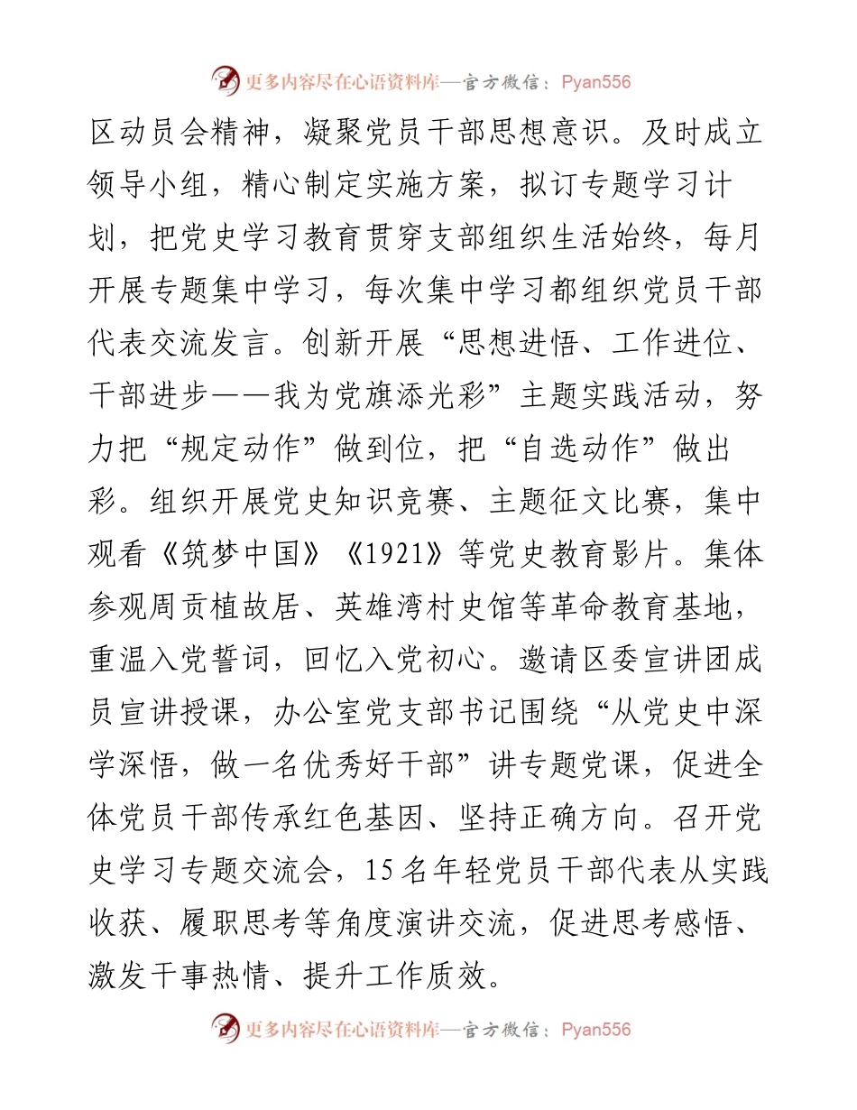 区政府办公室党支部上半年工作及党史学习教育检视问题情况通报.docx_第2页