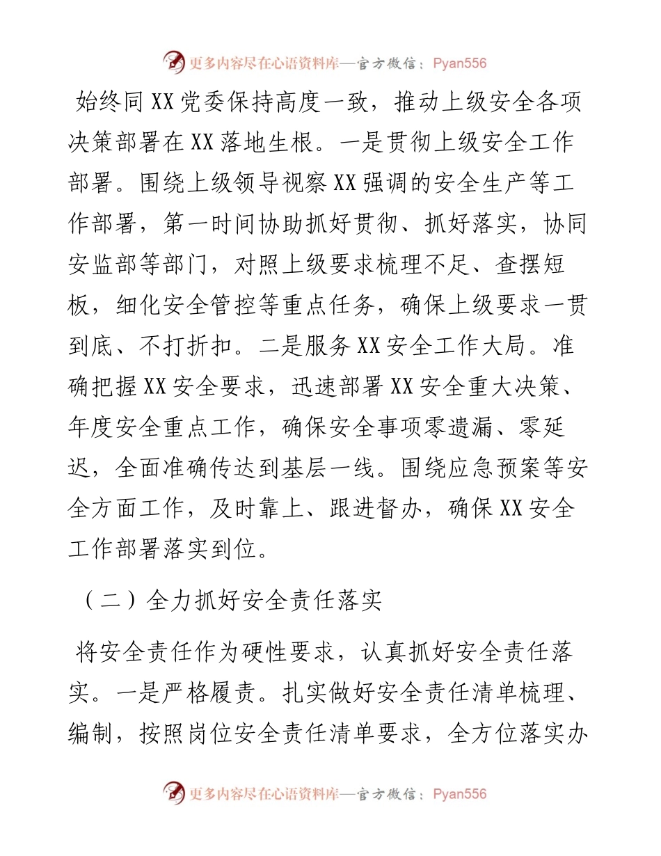 办公室主任安全履责履职述职报告.docx_第2页
